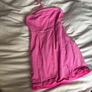 Princess Polly Hot Pink Halter Mini Dress